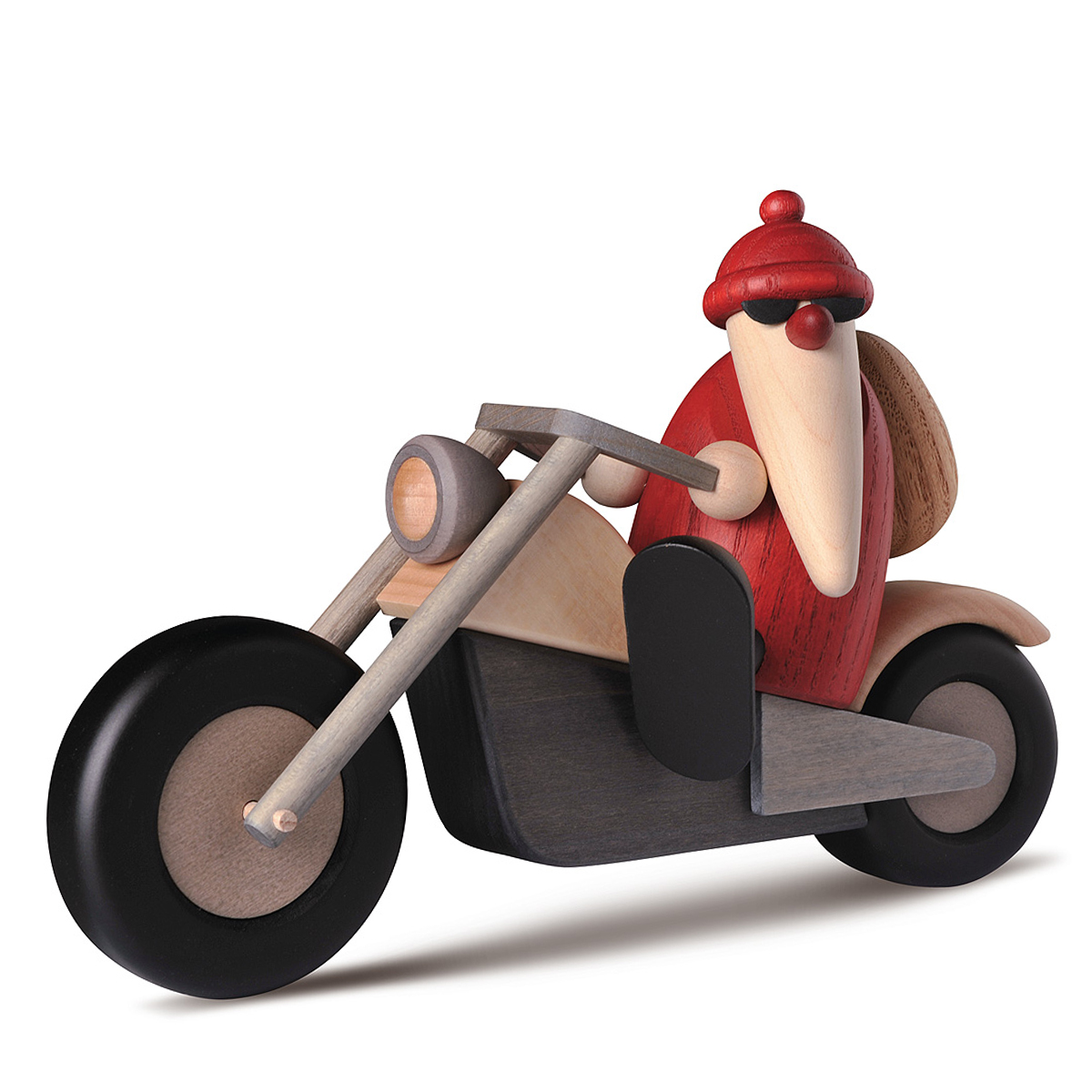 Weihnachtsmann auf Motorrad, klein