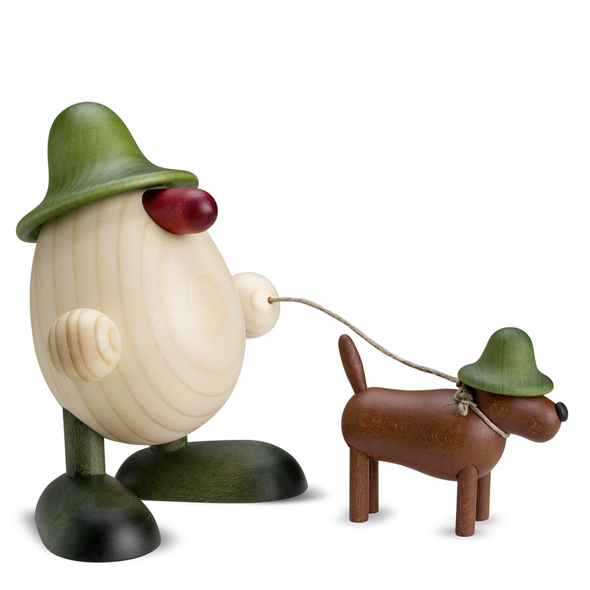 Eierkopf Rudi mit Waldi, grün Eierkopf Rudi mit Waldi, grün