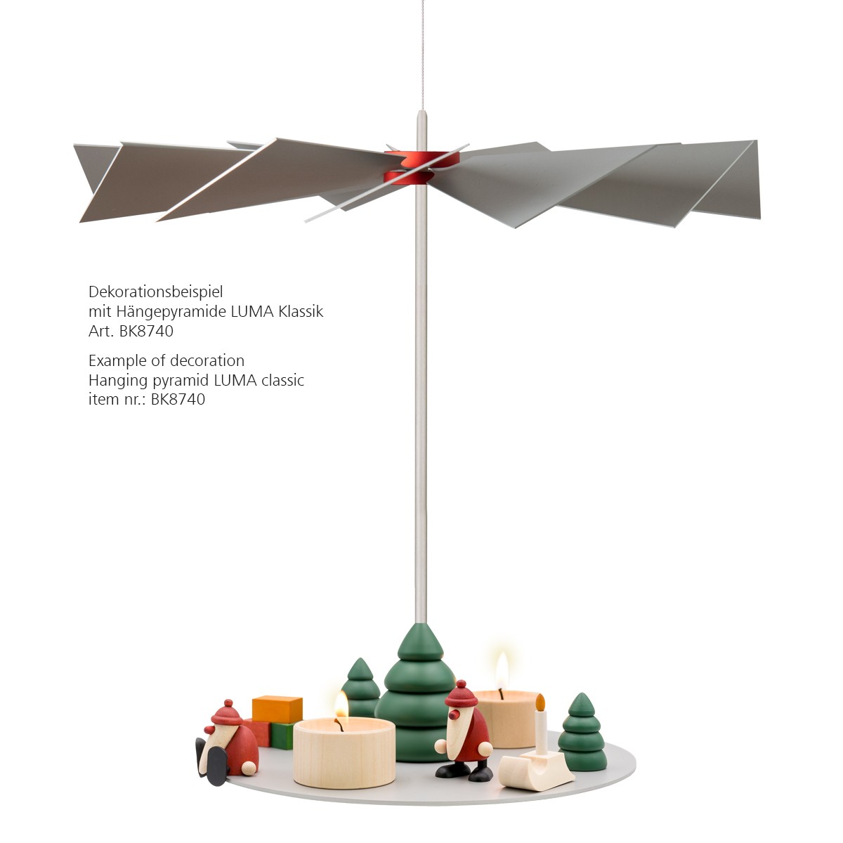 Miniaturset 1 | Weihnachtsmann auf Kante sitzend mit Baum und Geschenken