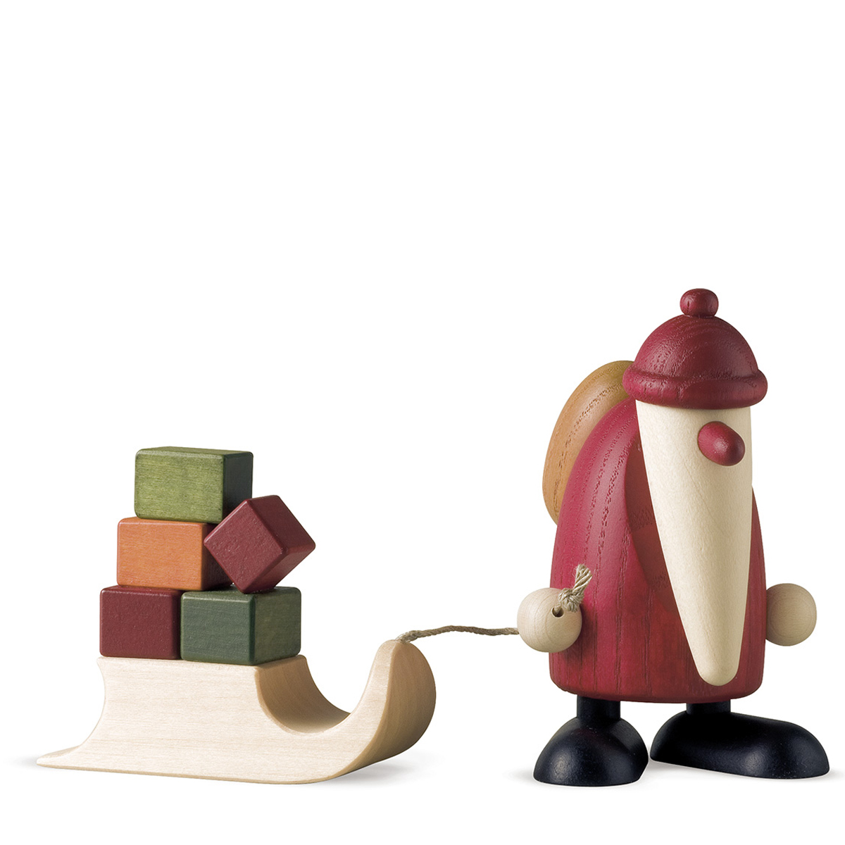 6090_lb Weihnachtsmann mit Geschenkeschlitten, klein