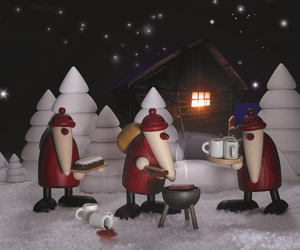 Weihnachtsmann am Grill
