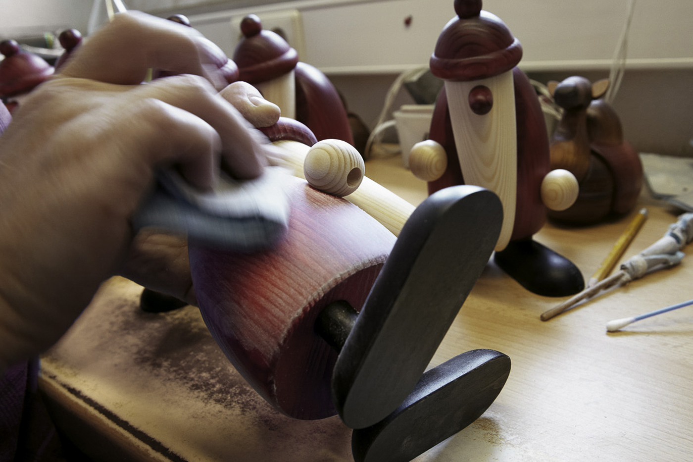 Die schöne Oberfläche ist reine Handarbeit