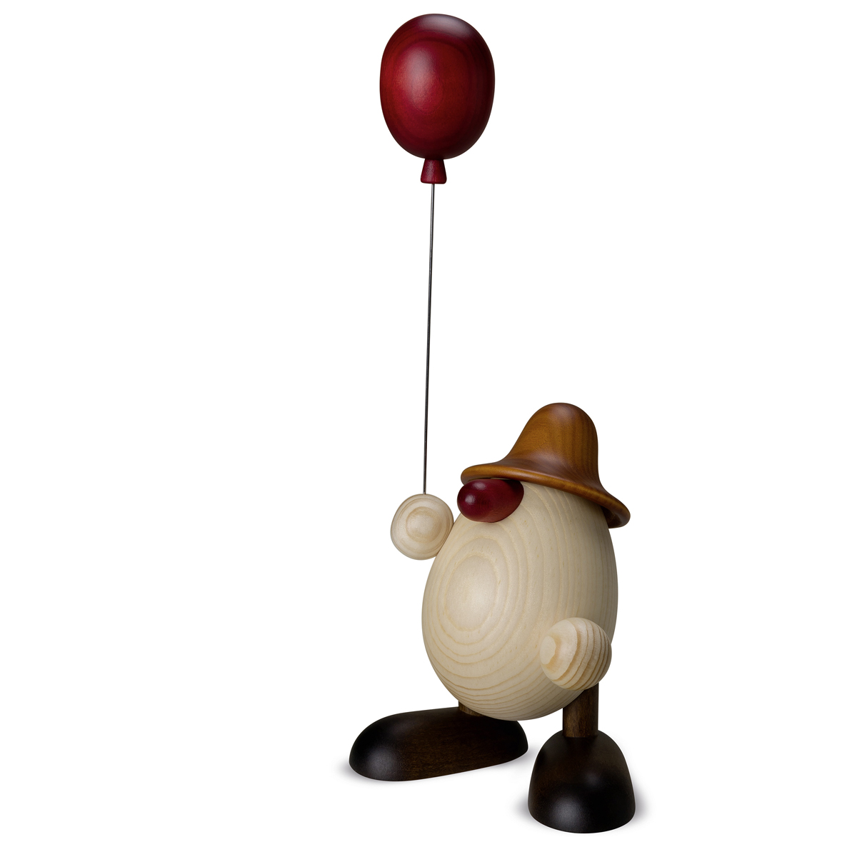 Egghead Otto with balloon, brown