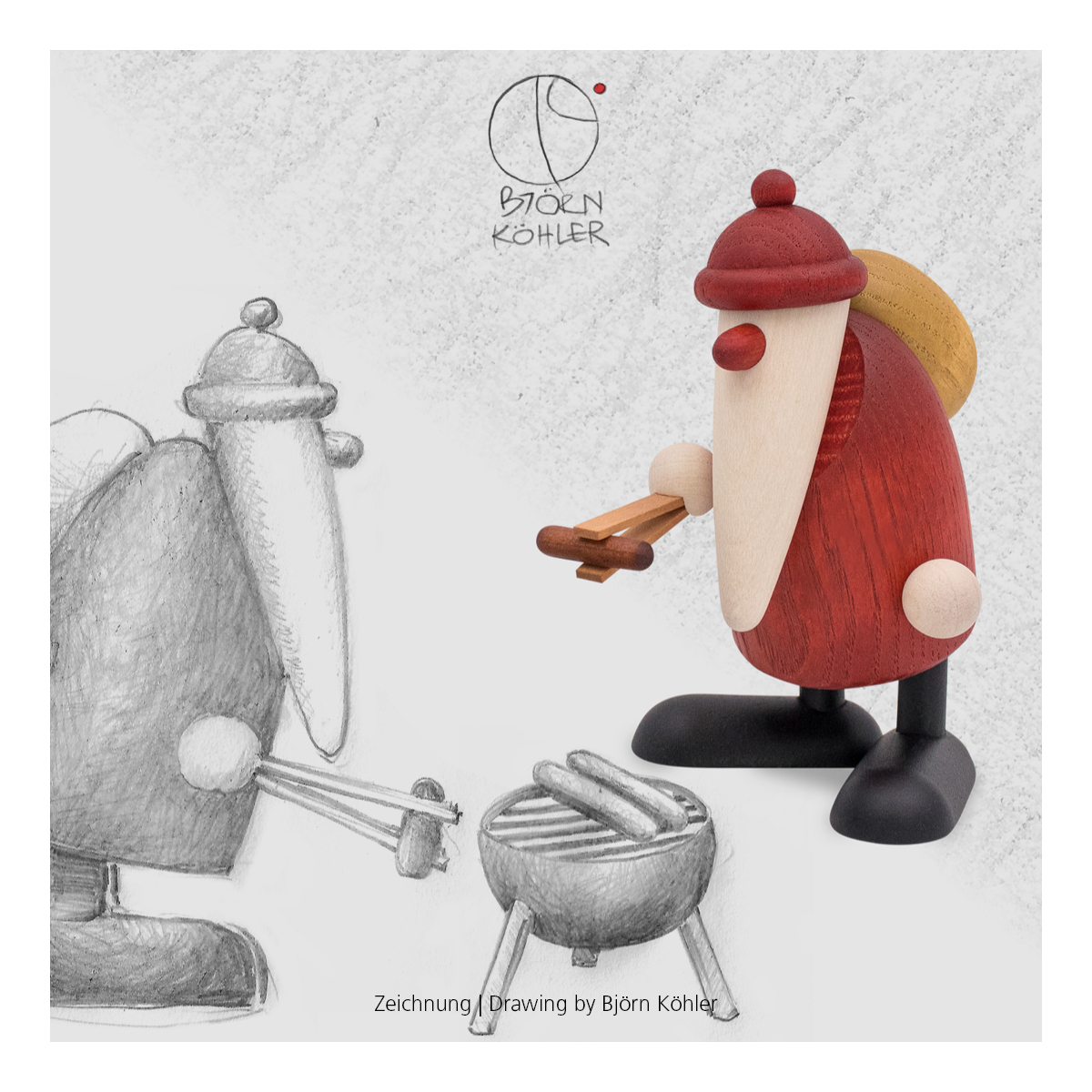 Weihnachtsmann am Grill