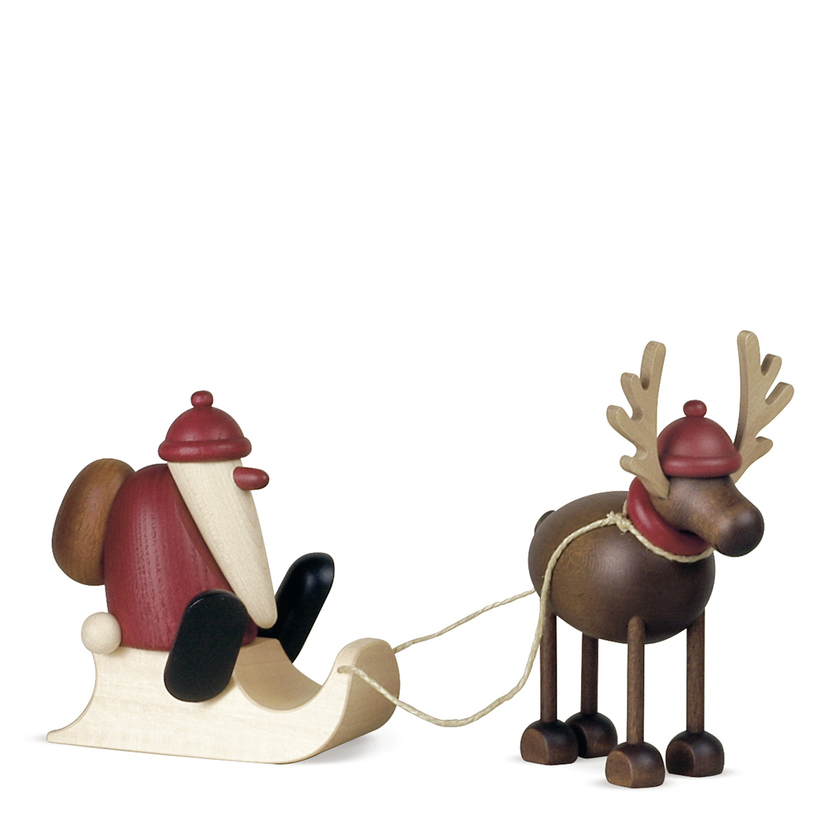 6230_lb Rentier Rudolf mit Schlittenweihnachtsmann, klein
