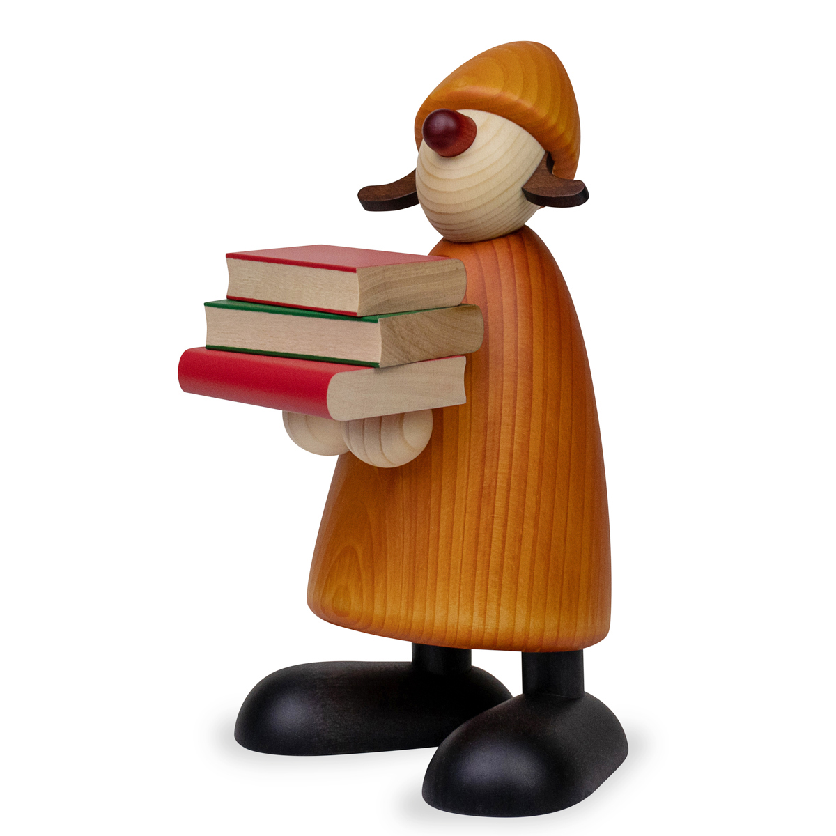 550131 Gratulantin Lilly mit Büchern, groß, gelb