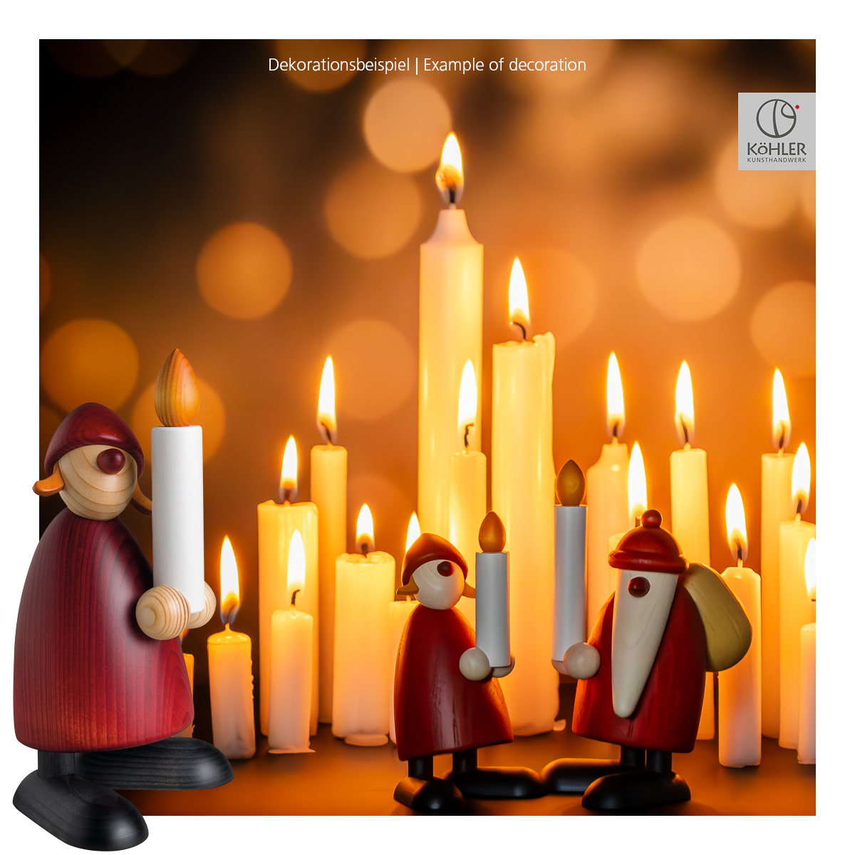 Weihnachtsfrau mit Kerze, klein