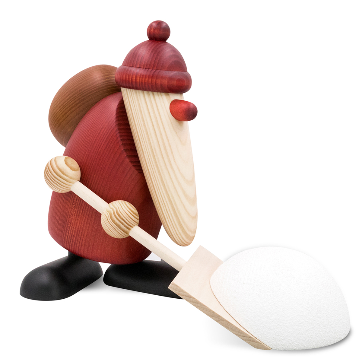7537-2_bk Weihnachtsmann mit Schneeschieber, groß
