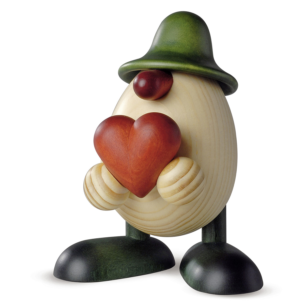 Egghead Father Hanno with a heart, green