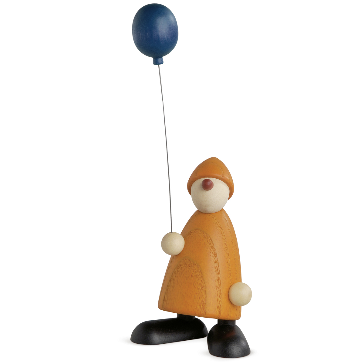 Gratulant Linus mit blauem Luftballon, klein, gelb