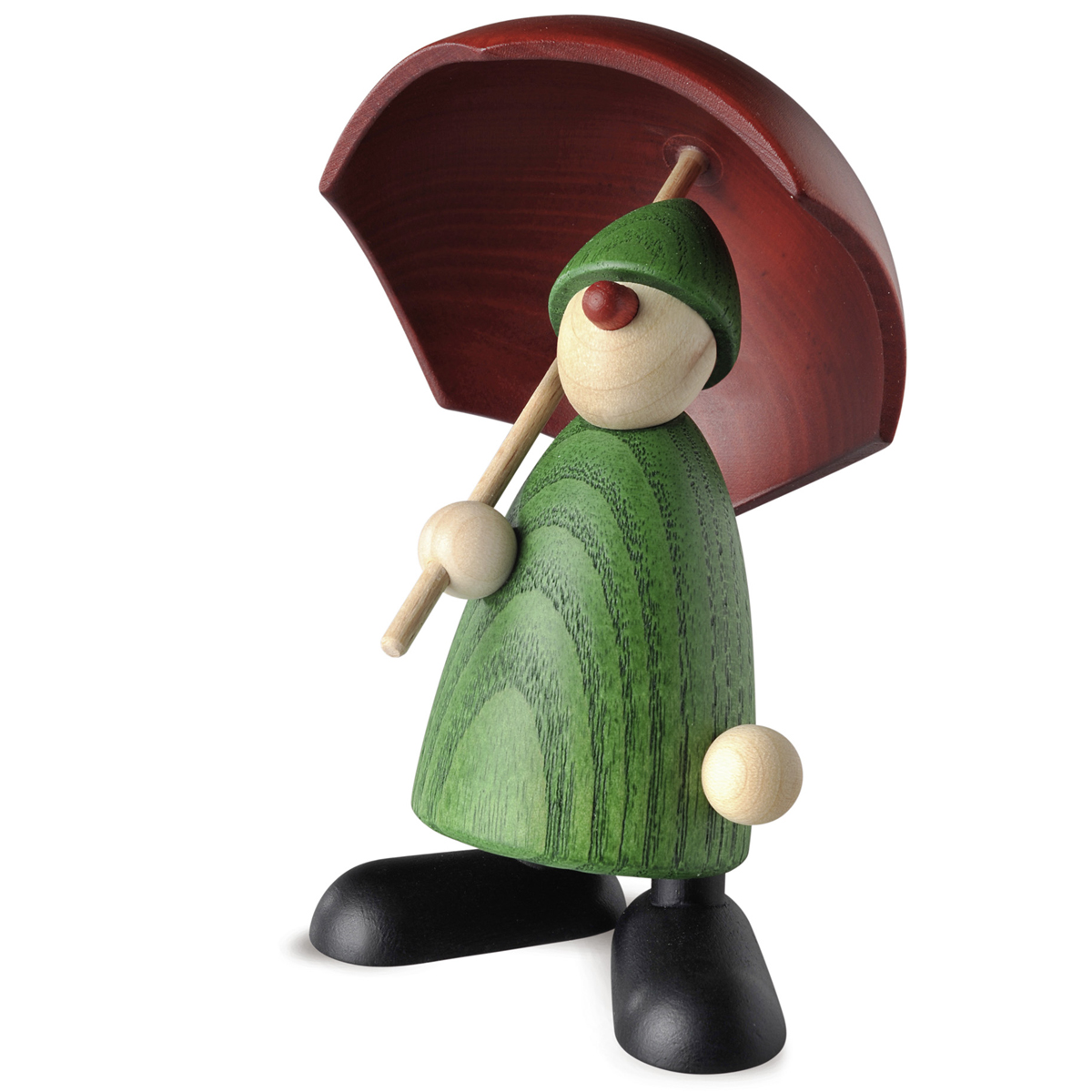 Gratulant Charlie mit Schirm, grün