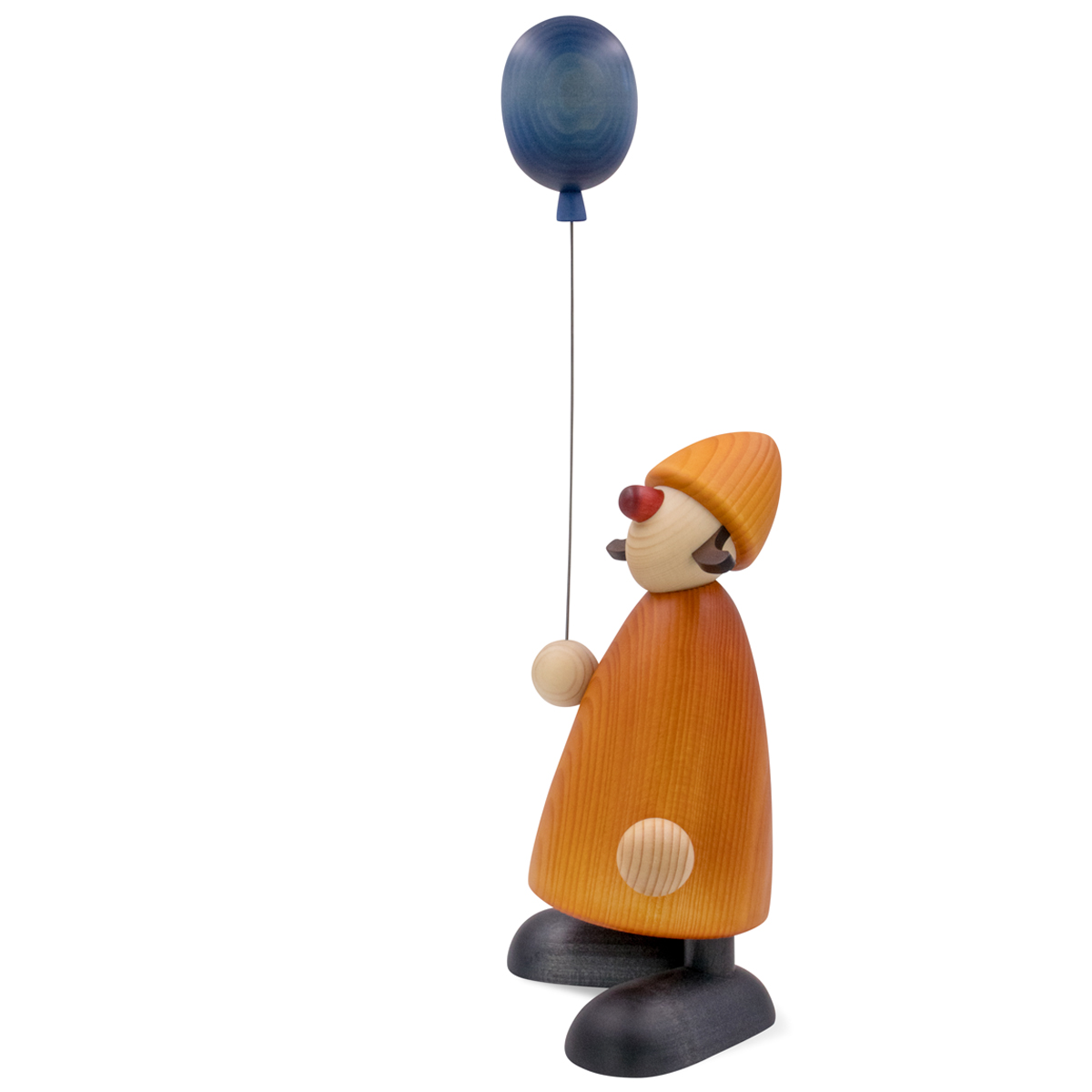 Gratulantin Lina mit blauem Luftballon, groß, gelb