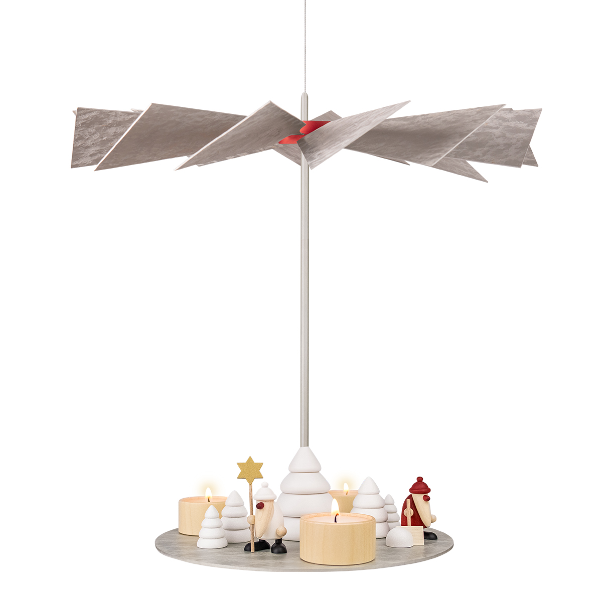 Hanging pyramid LUMA Vintage with miniature set 4+W1 and tree in set