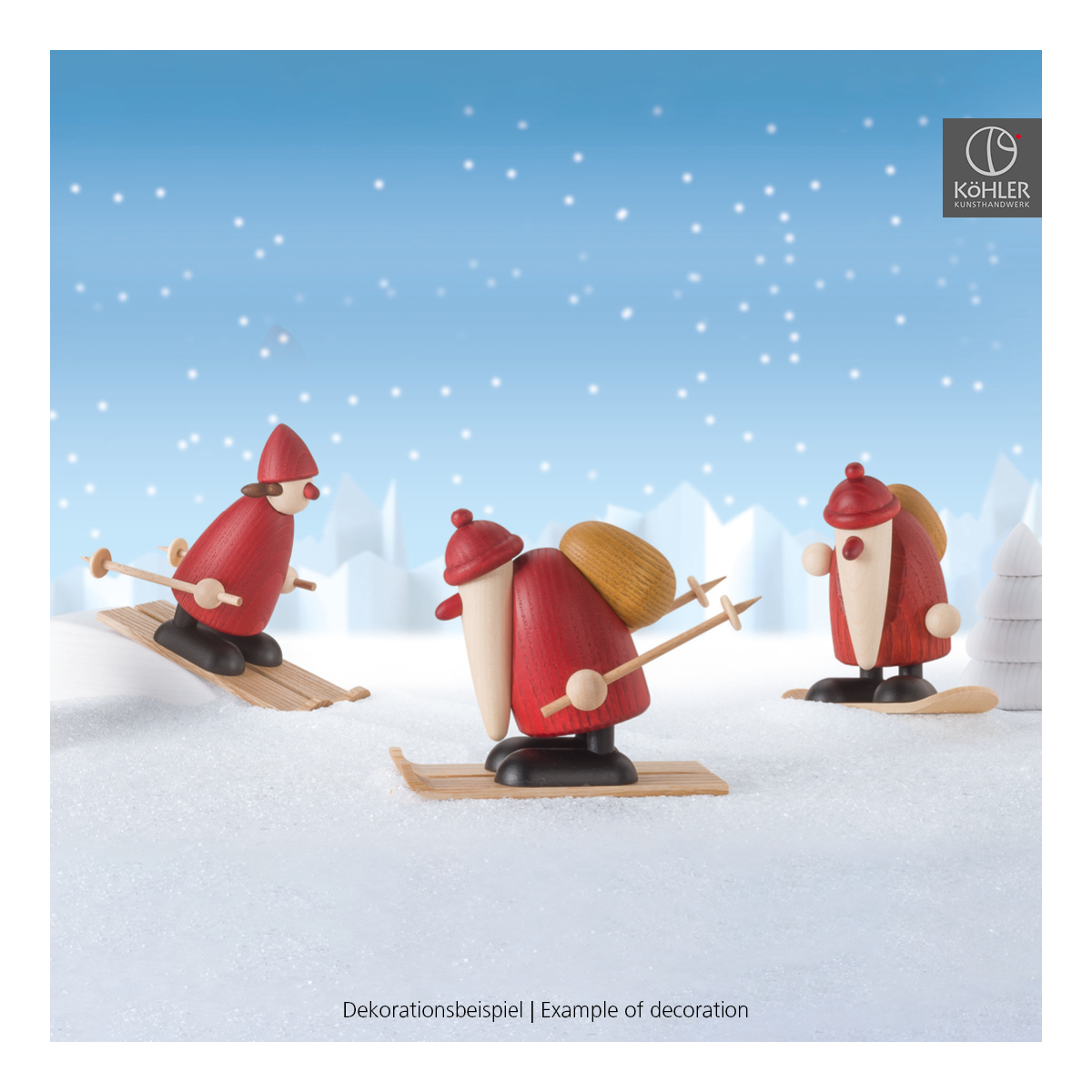 Santa Claus on a snowboard, small