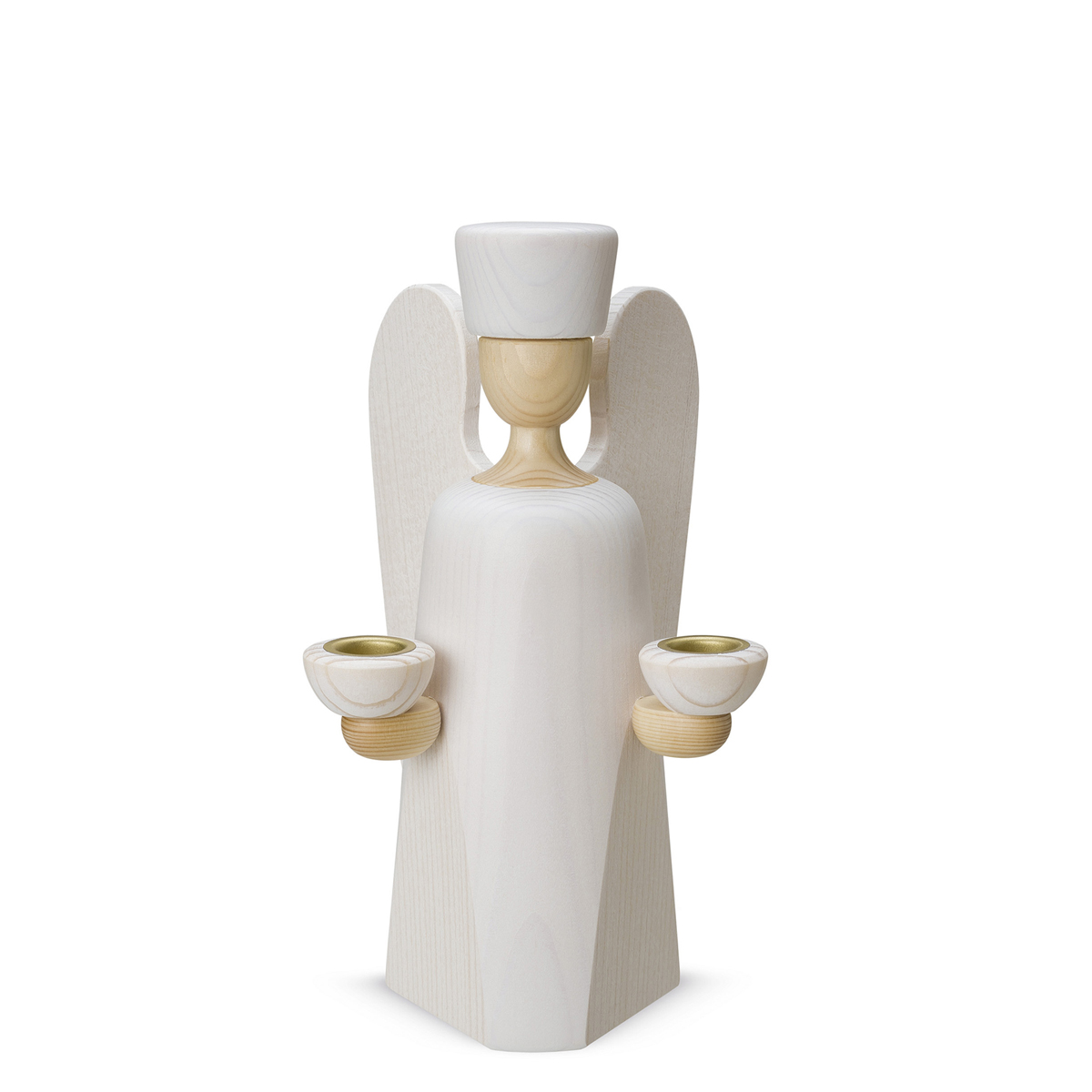 1202F_weiss_lb Angel candle holder, small, white
