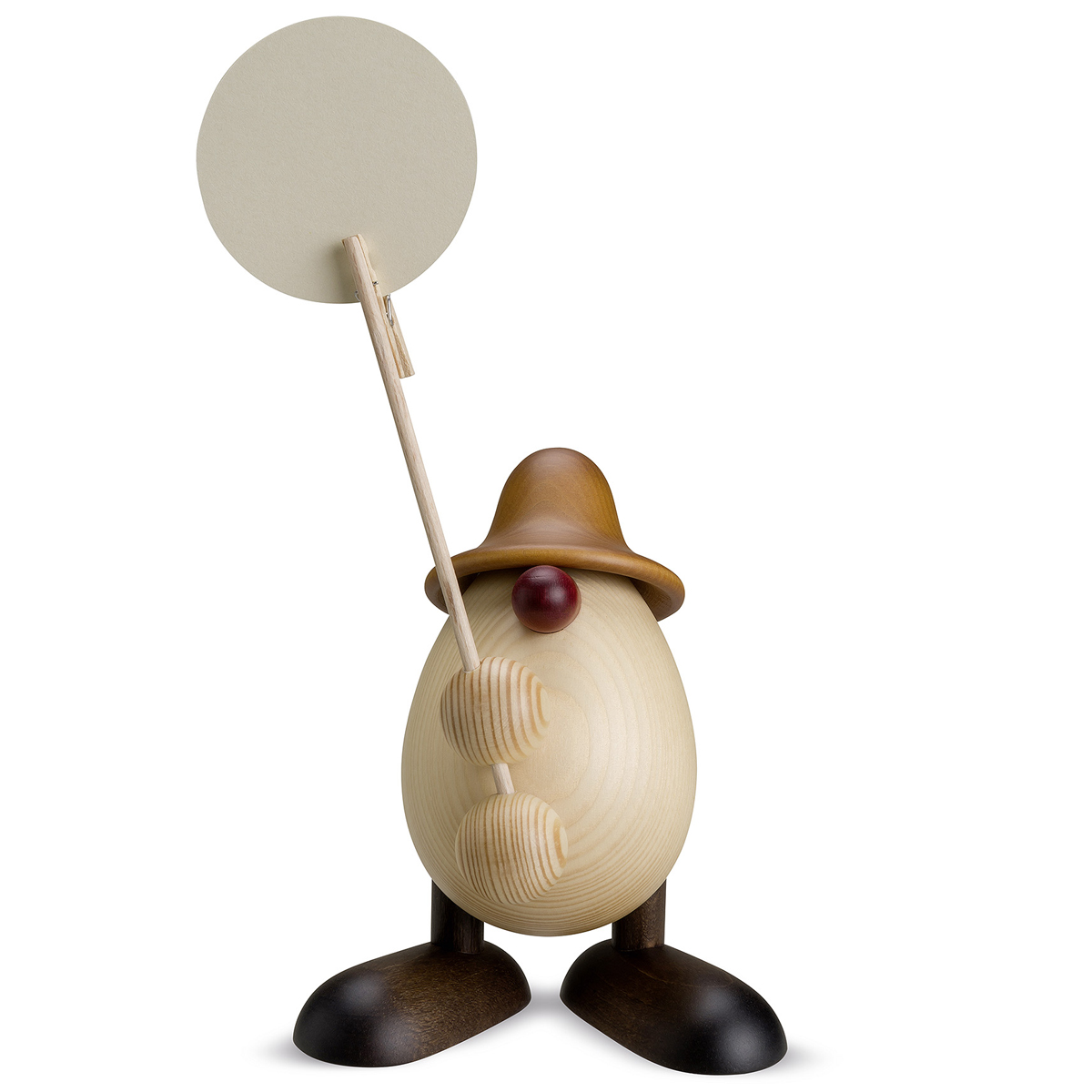 Egghead Willi with clip, brown