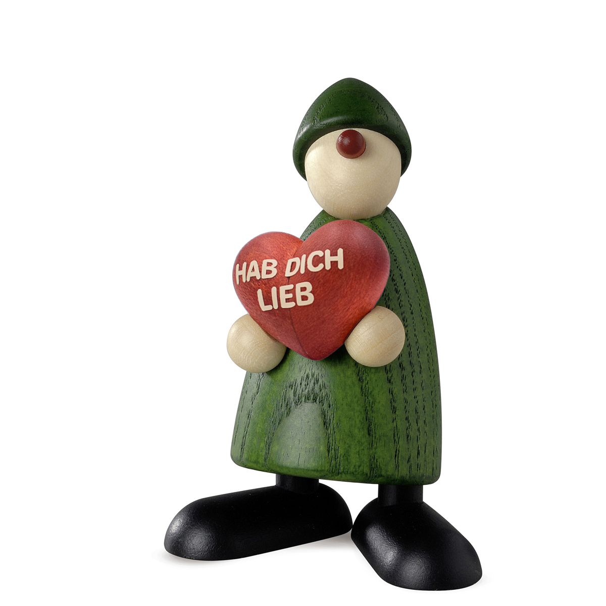 5060gruen_PERSO Well-Wisher Theo with heart, green “HAB DICH LIEB”