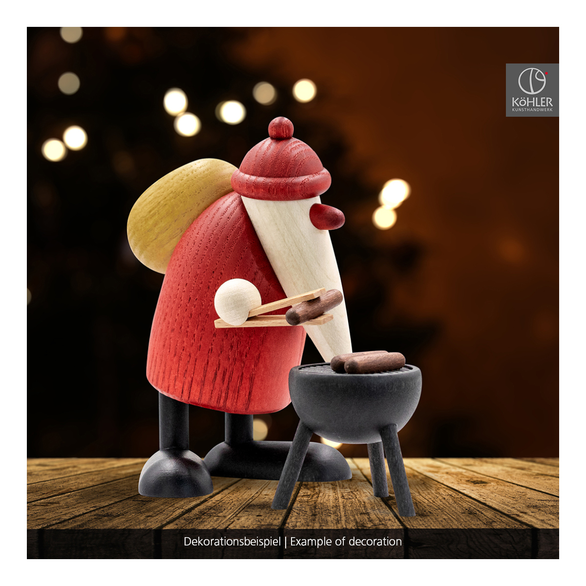 Weihnachtsmann am Grill