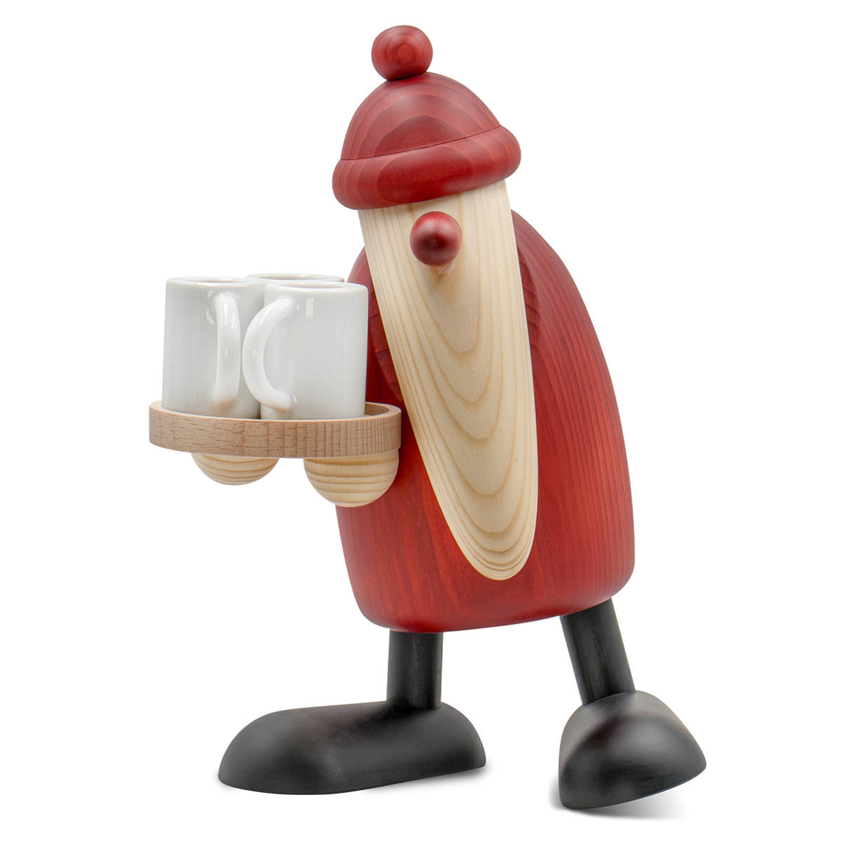 NEU: Weihnachtsmann mit Glühweintassen, groß