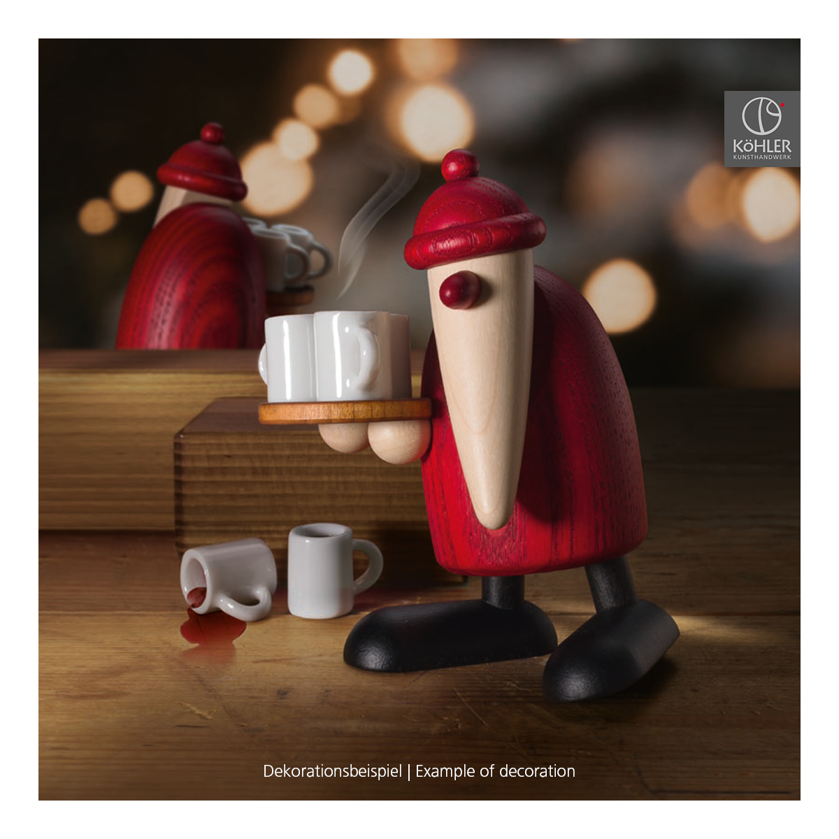 Weihnachtsmann als Glühweinkellner, klein