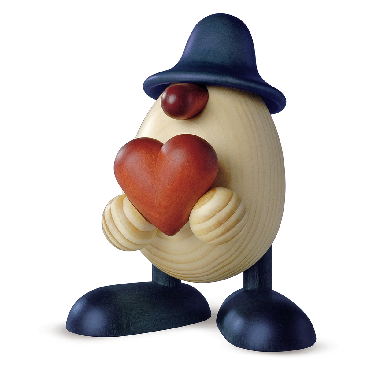 Egghead Father Hanno with a heart, blue