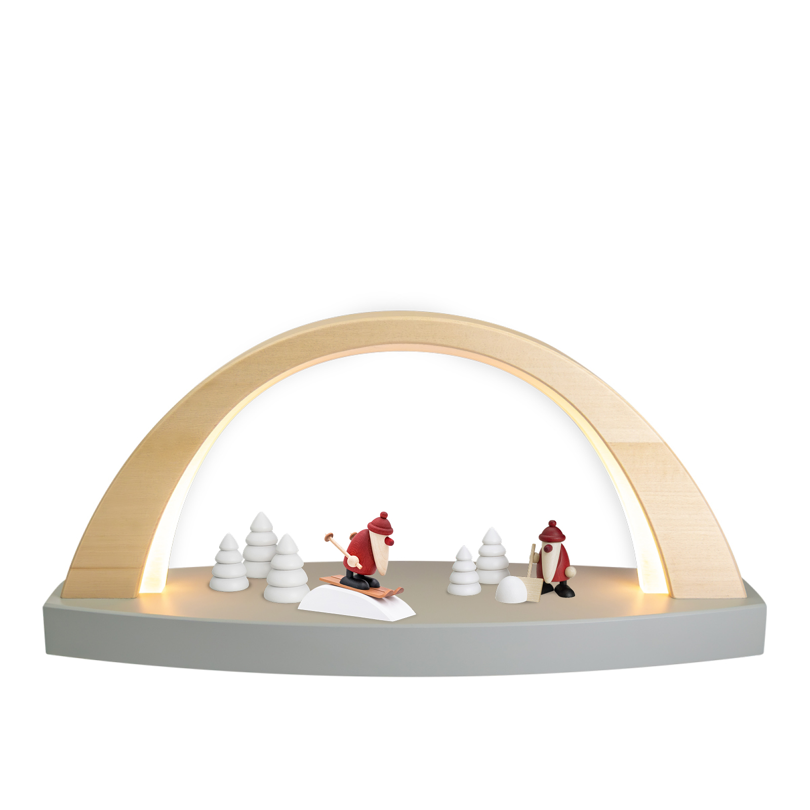 LED LichtBogen klein mit Miniaturset 4, 8 und Baumset weiß LED LichtBogen klein mit Miniaturset 4, 8 und Baumset weiß