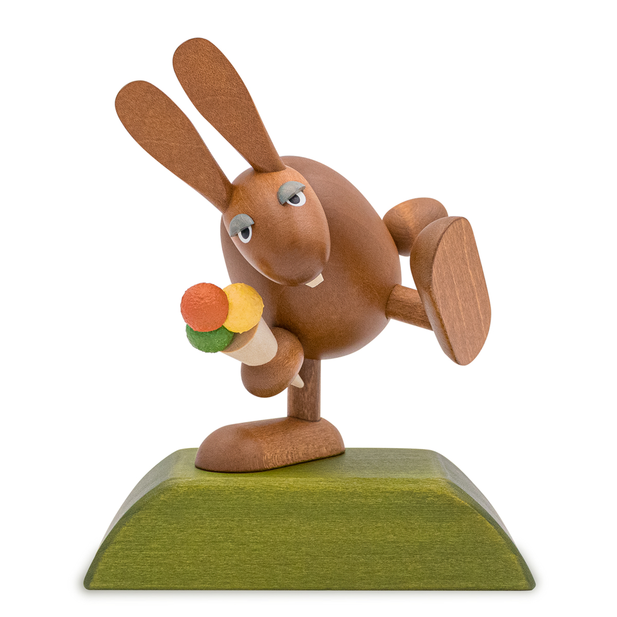 NEW: Easter bunny with ice cream cone and grass hill