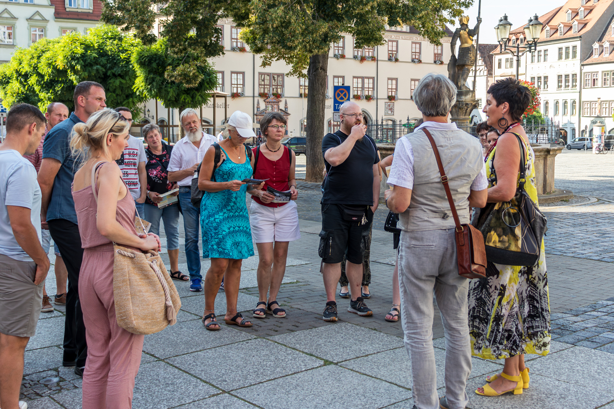 Die Stadtführerin hat uns richtig gut in die Geschichte von Naumburg mit hineingenommen. Echt Klasse!