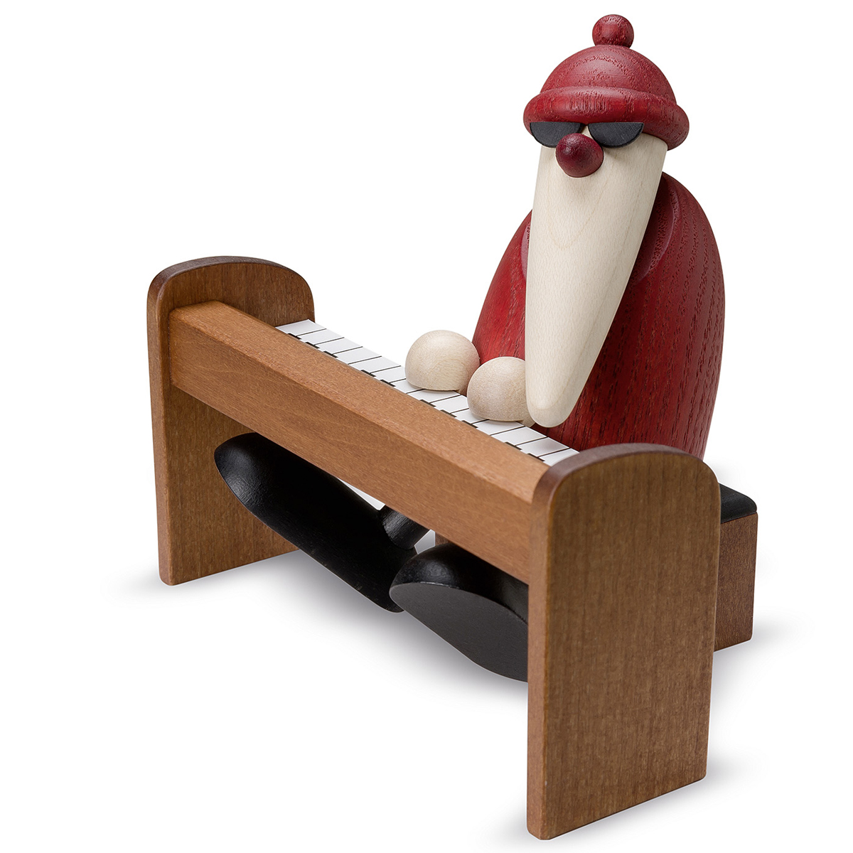 6530_lb Weihnachtsmann am Piano, braun