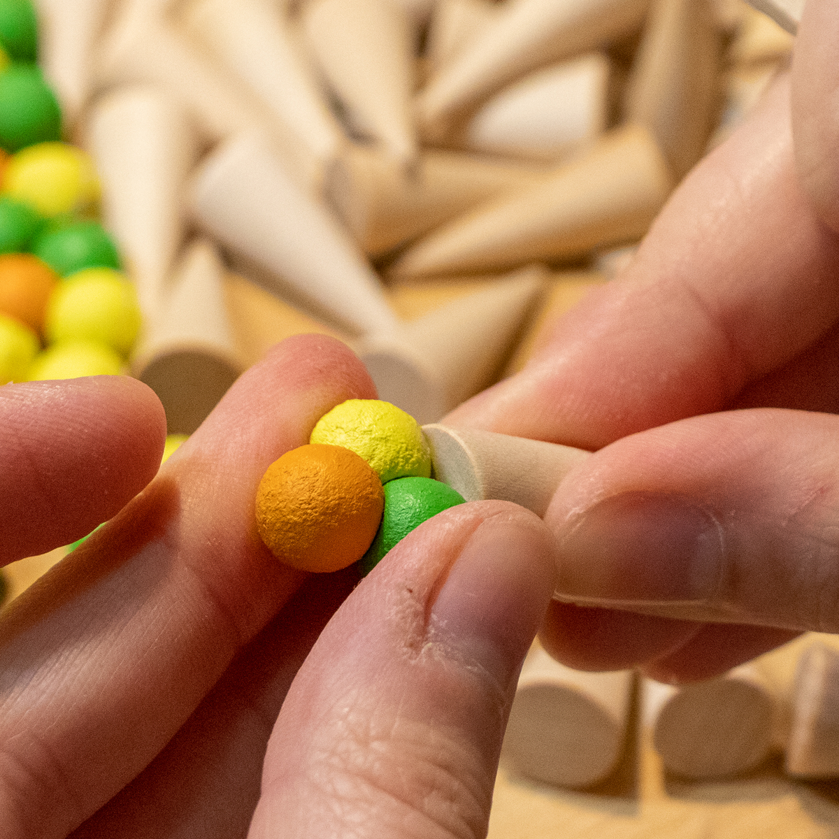 ... zum Kugeleis verbunden.