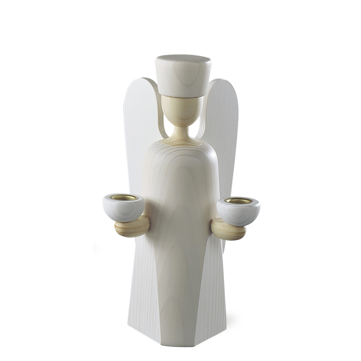 Angel candle holder, medium, white