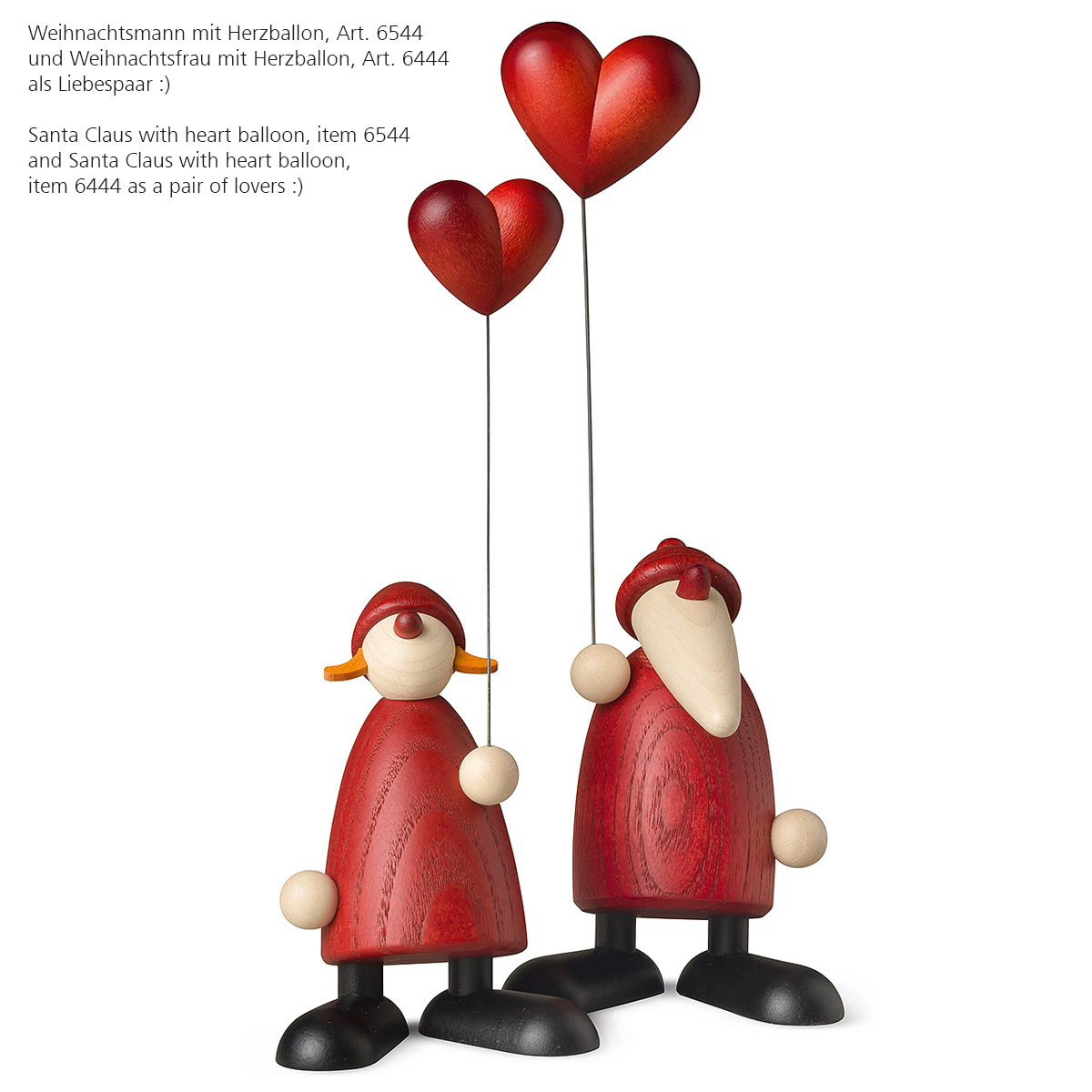 Santa Claus holding a heart, small