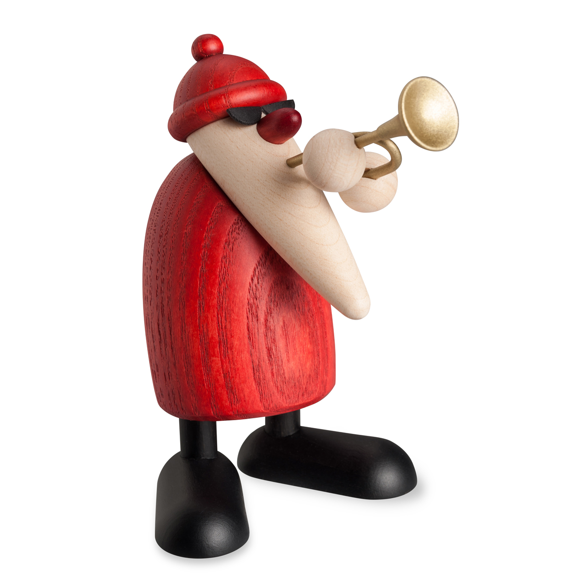 Santa Claus playing the trumpet