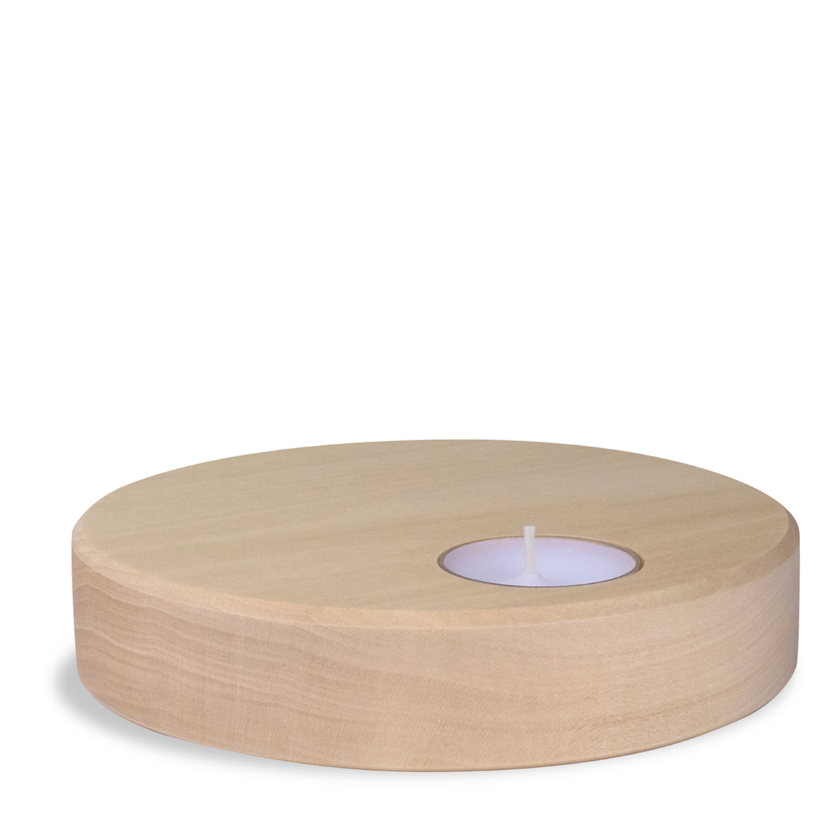Decorative Base with Tealight, natural wood (without figures)