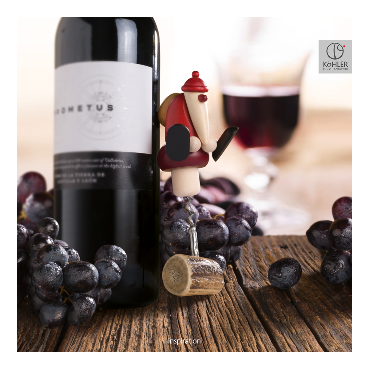 Santa Claus red wine bottle stopper
