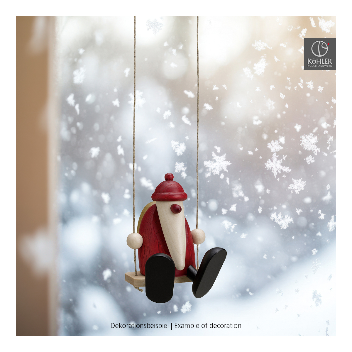 Weihnachtsmann auf Schaukel, klein