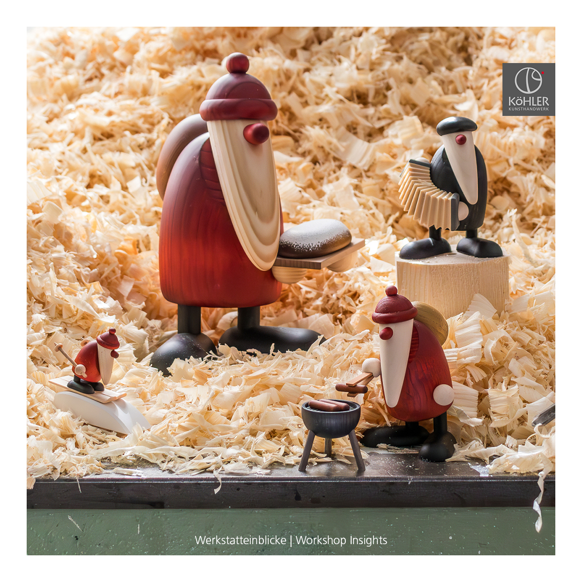 Santa Claus with Christmas stollen, large
