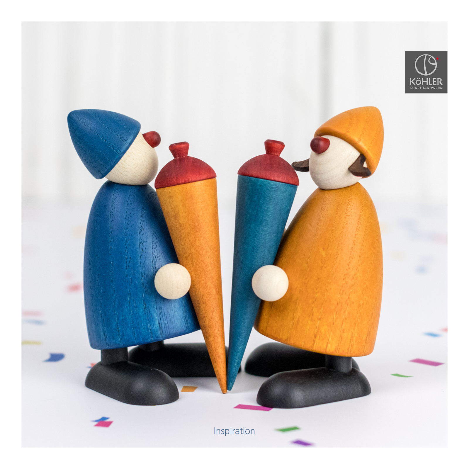 Well-Wisher Caspar with sweet cornet, blue