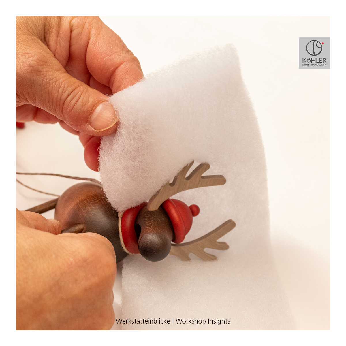 Rudolf the Reindeer with Santa Claus on a sledge, small