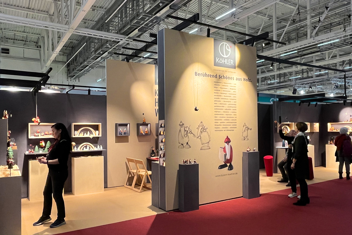 Unser Messestand lädt zum Verweilen ein.