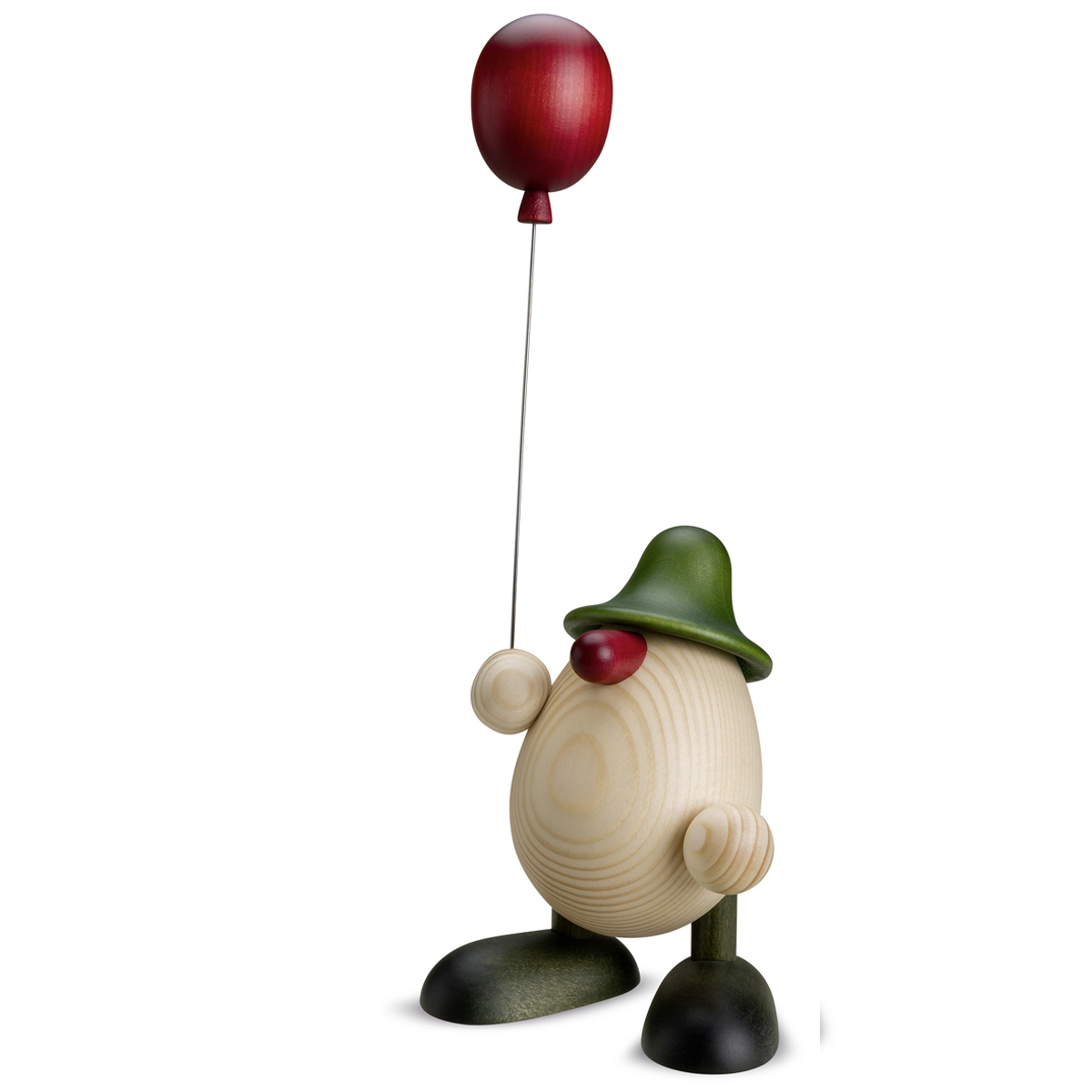 Eierkopf Otto mit Luftballon, grün