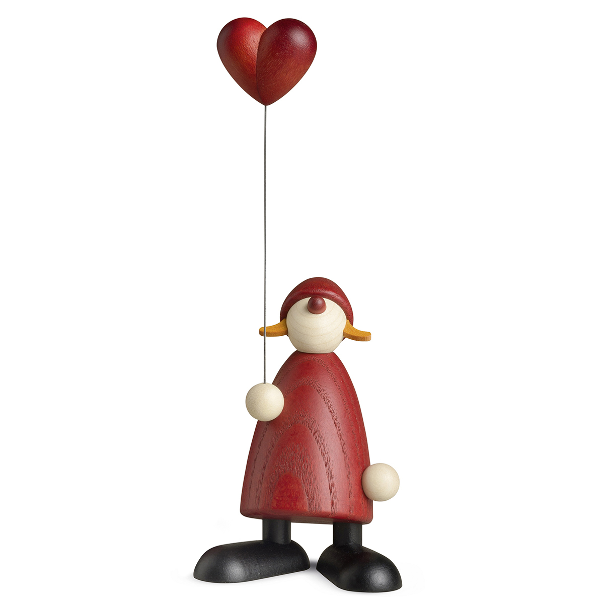 Mrs Claus holding a heart, small