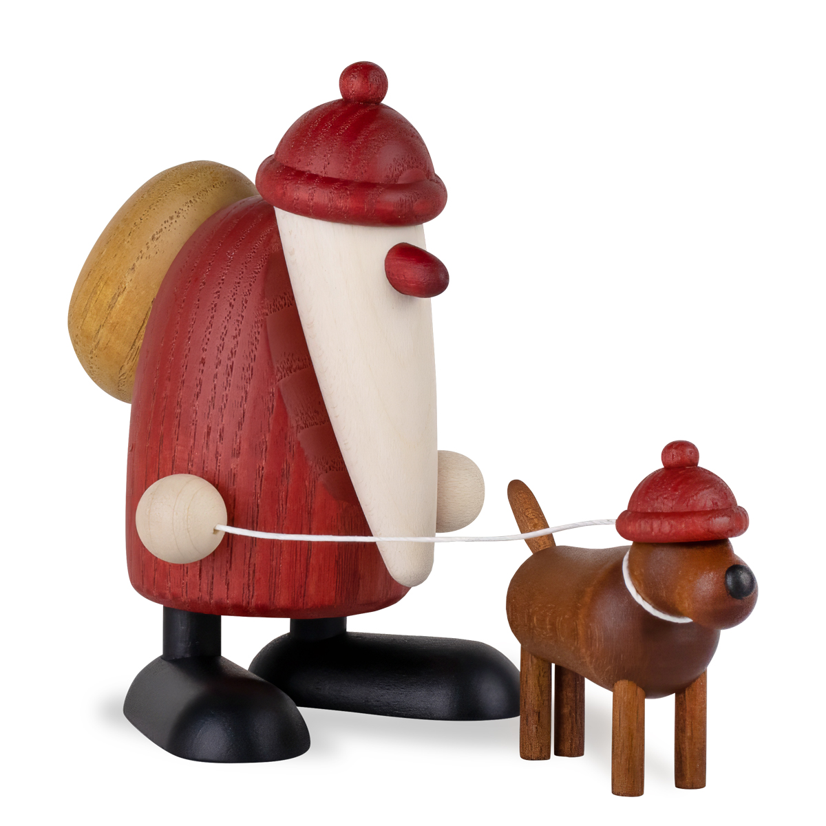 Weihnachtsmann mit Dackel Waldemar, klein