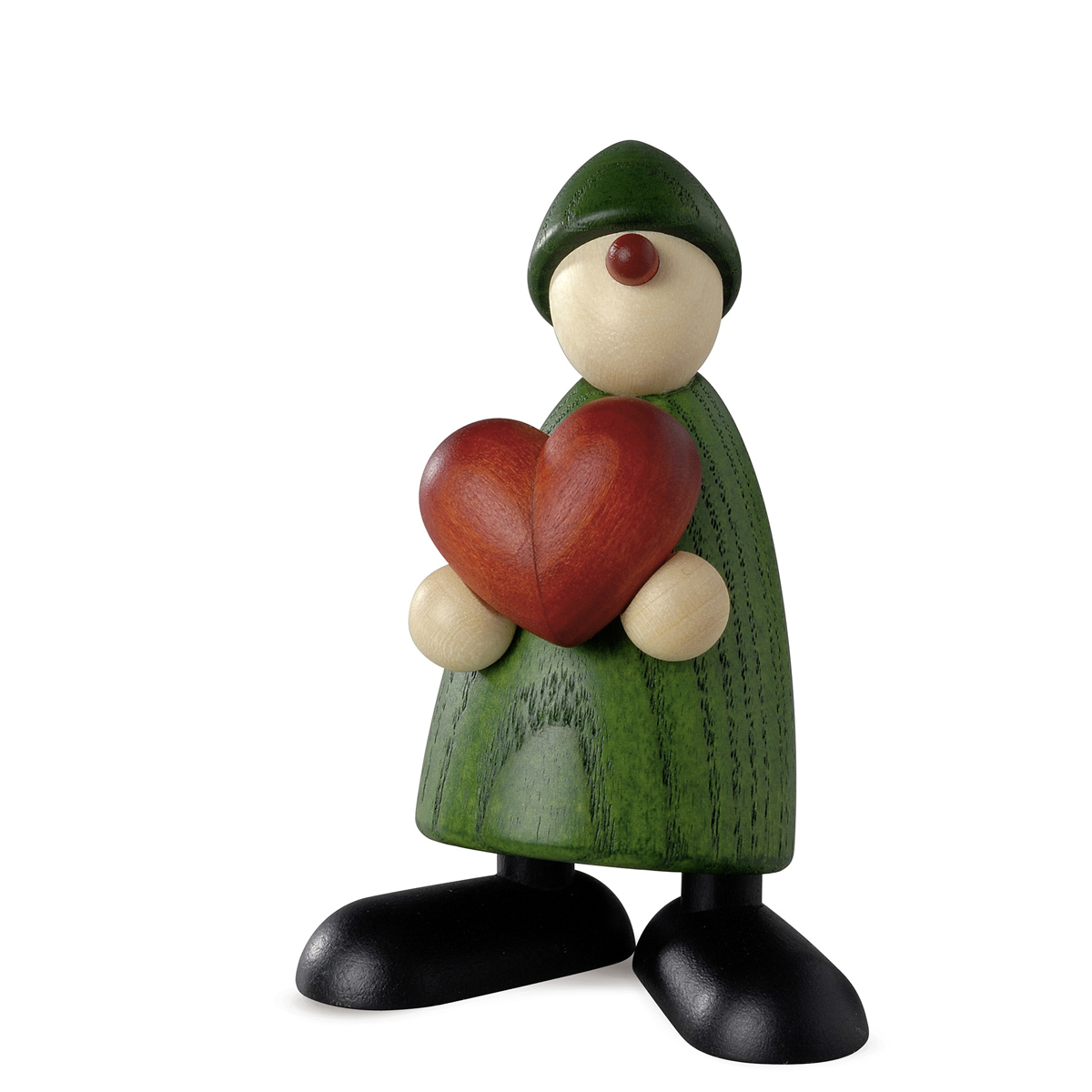 Well-Wisher Theo with heart, small, green