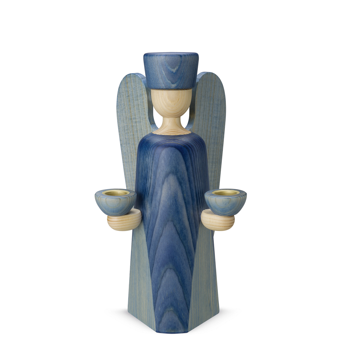 1201F_blau_lb Angel candle holder, medium, blue