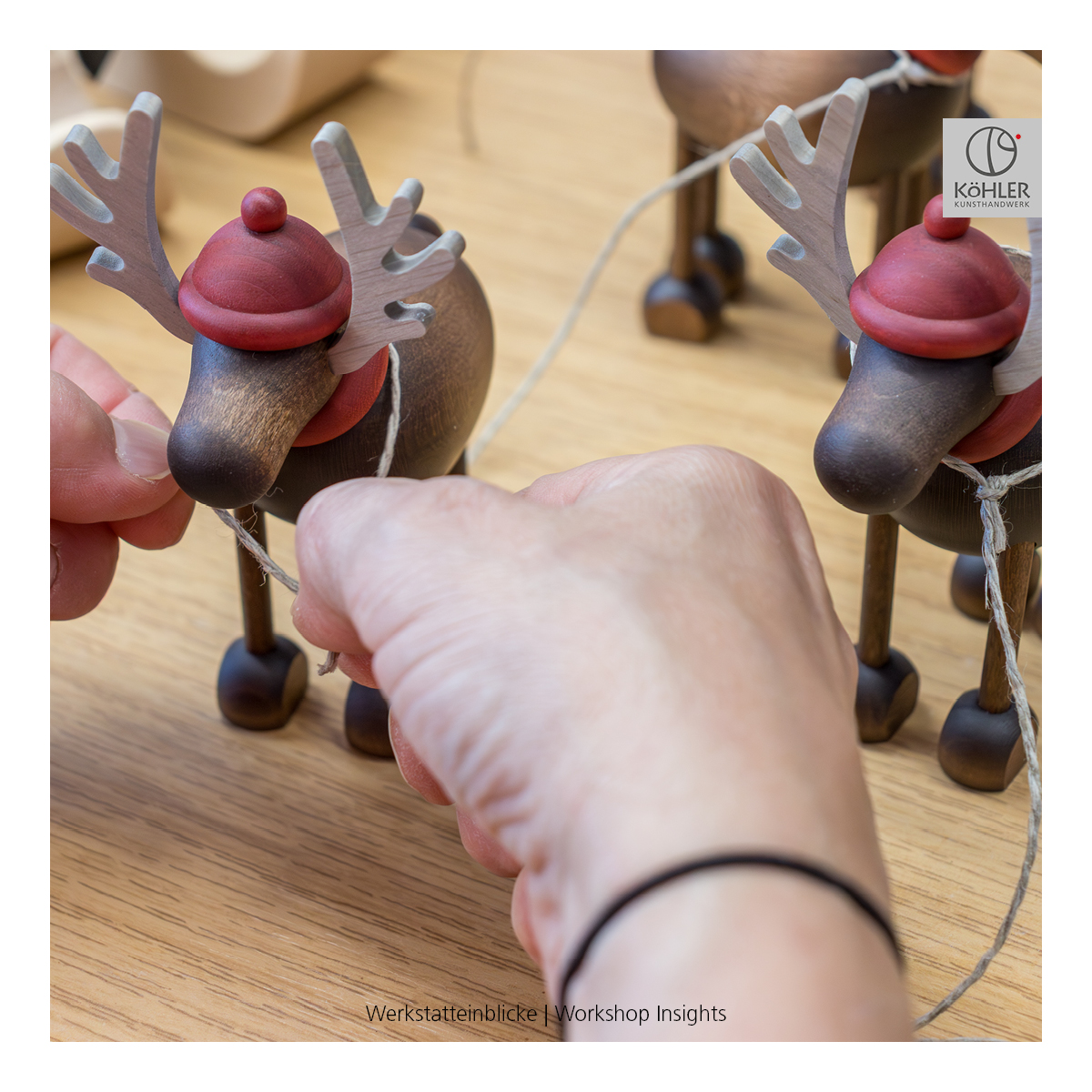 Rudolf the Reindeer with Santa Claus on a sledge, small