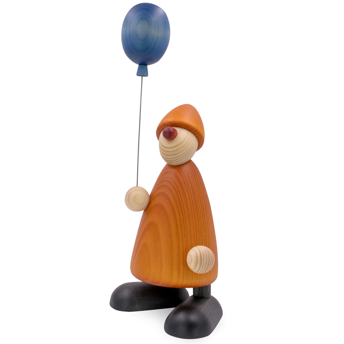 55011gelb_bk Gratulant Linus mit blauem Luftballon, groß, gelb
