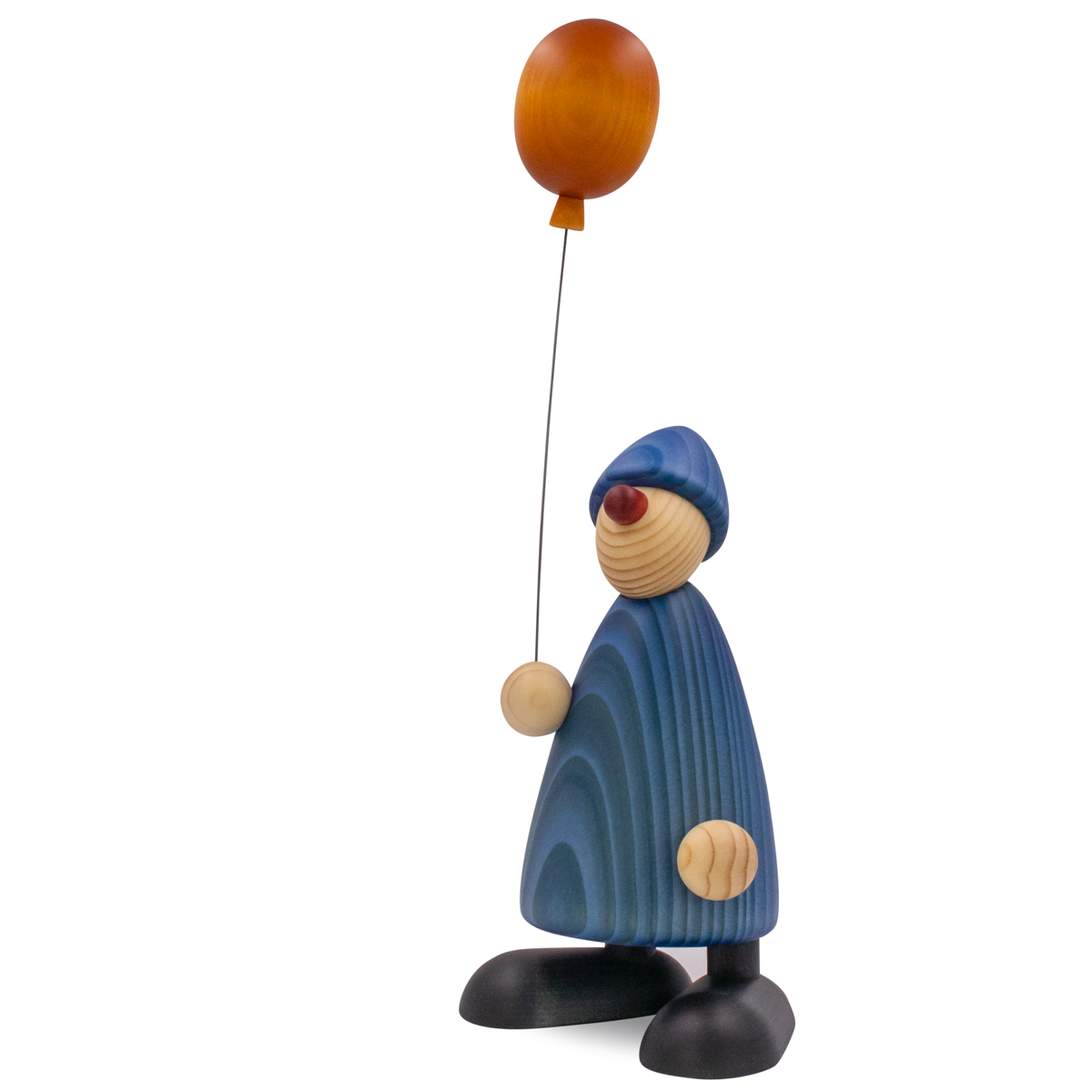 55011blau_bk Gratulant Linus mit gelbem Luftballon, groß, blau