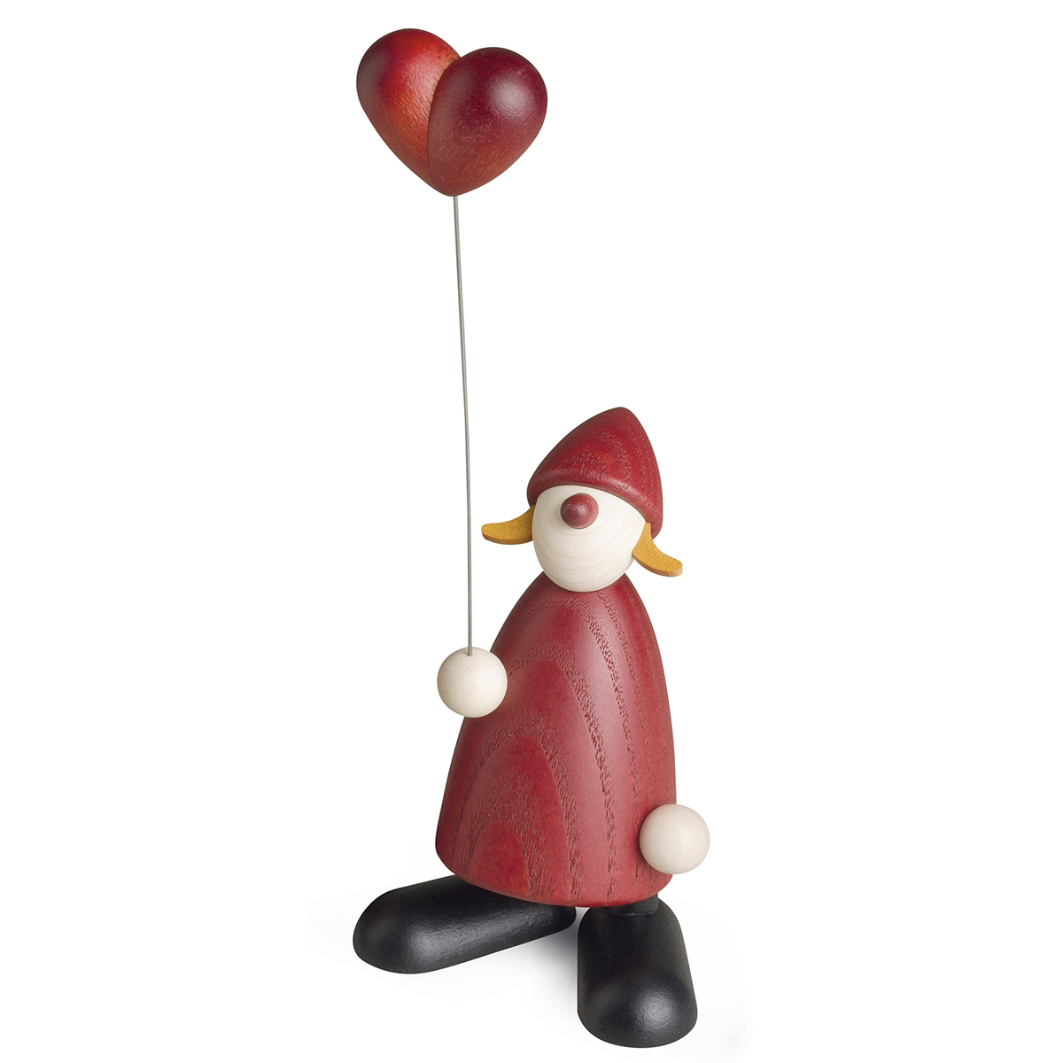 Mrs Claus holding a heart, small