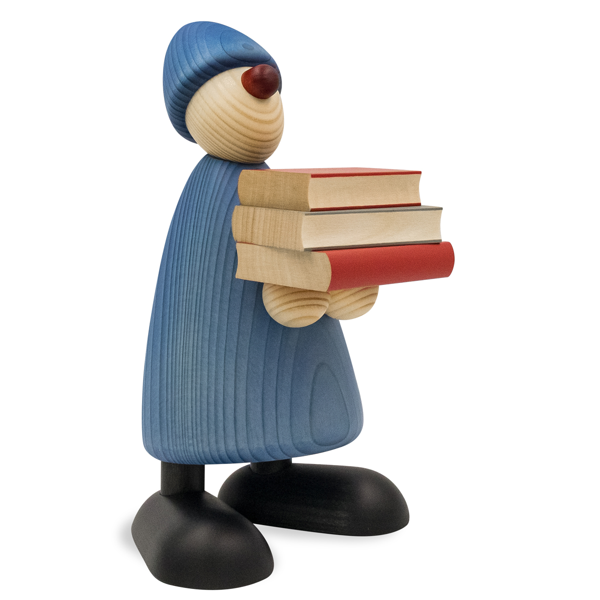 Gratulant Billy mit Büchern, groß, blau Gratulant Billy mit Büchern, groß, blau